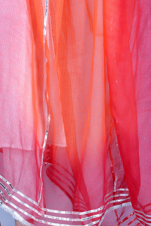 Kota Doria Dupatta With Gota Patti Embroidery